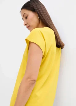 bonprix Nachhaltigere Materialien|Shirts & Tops^T-Shirt aus reiner Bio-Baumwolle lemoncurry