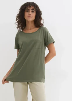 bonprix Bekleidung·Röcke|Basics^T-Shirt aus reiner Bio-Baumwolle oliv