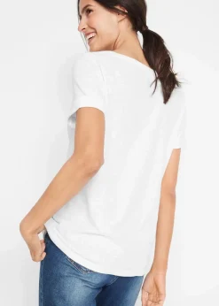 bonprix Shirts & Tops|Nachhaltigere Materialien^T-Shirt aus reiner Bio-Baumwolle weiß