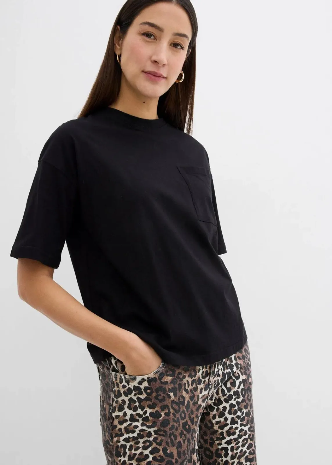 bonprix Shirts & Tops|Nachhaltigere Materialien^T-Shirt aus reiner Bio-Baumwolle schwarz