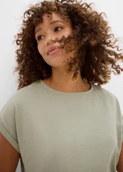 bonprix Bekleidung·Röcke|Basics^T-Shirt aus reiner Bio-Baumwolle (2er Pack) seegras/wollweiß
