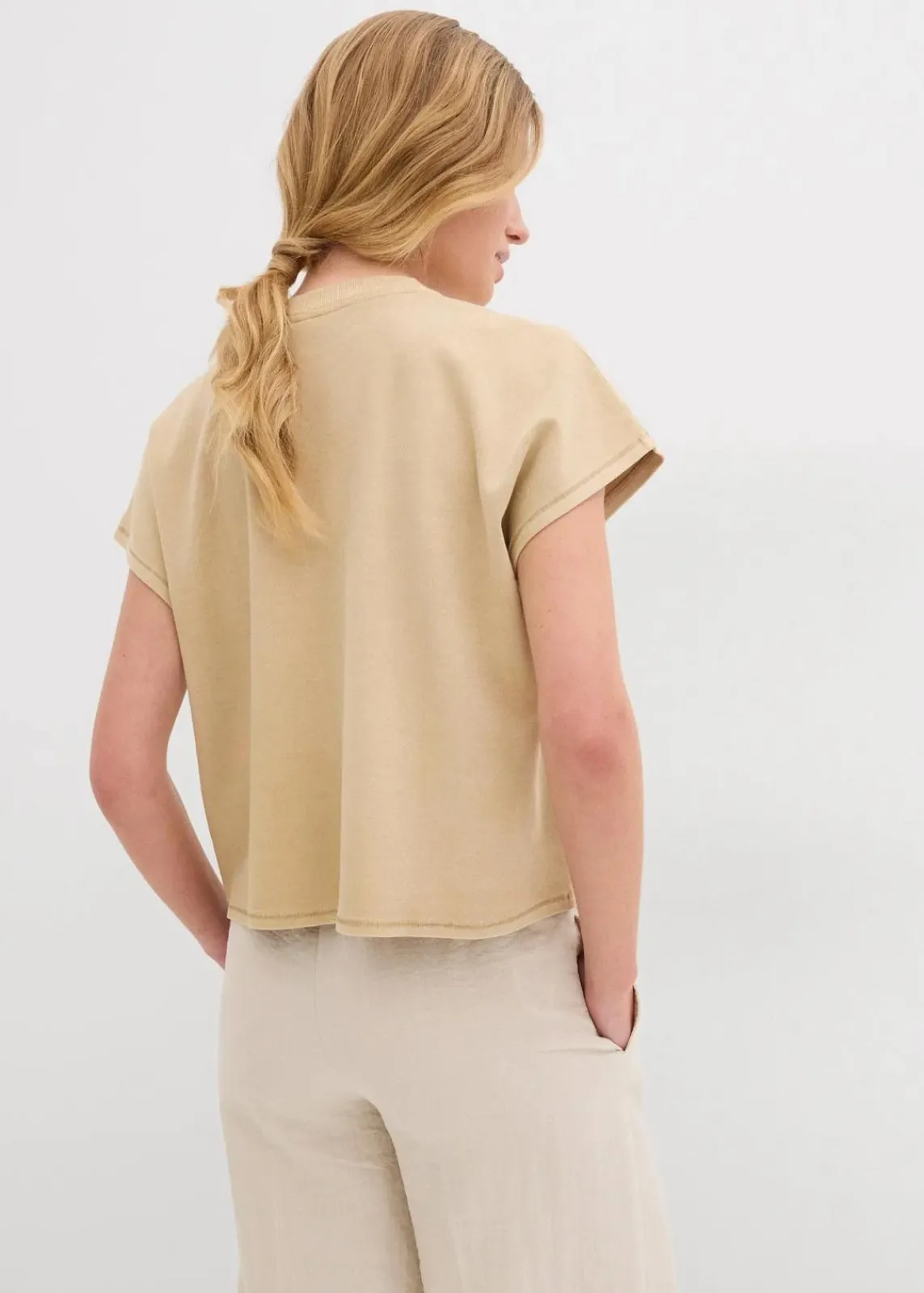 bonprix Nachhaltigere Materialien|Shirts & Tops^T-Shirt aus reiner Bio-Baumwolle new beige