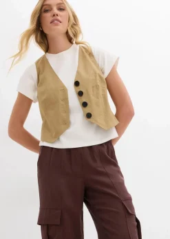 bonprix Shirts & Tops|Nachhaltigere Materialien^T-Shirt aus reiner Bio-Baumwolle wollweiß