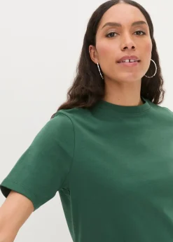 bonprix Shirts & Tops|Basics^T-Shirt aus reiner schwerer Bio-Baumwolle dunkelgrün