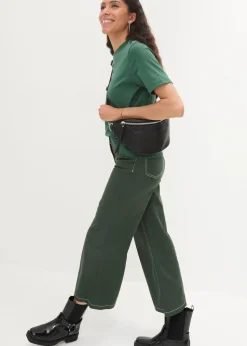 bonprix Shirts & Tops|Basics^T-Shirt aus reiner schwerer Bio-Baumwolle dunkelgrün