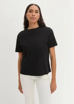 bonprix Shirts & Tops|Basics^T-Shirt aus reiner schwerer Bio-Baumwolle schwarz
