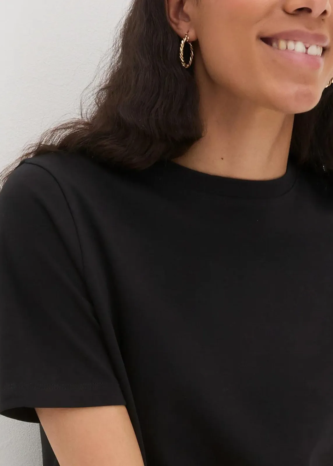 bonprix Shirts & Tops|Basics^T-Shirt aus reiner schwerer Bio-Baumwolle schwarz
