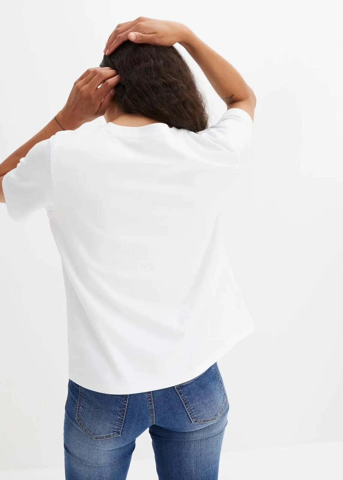 bonprix Shirts & Tops|Basics^T-Shirt aus reiner schwerer Bio-Baumwolle weiß
