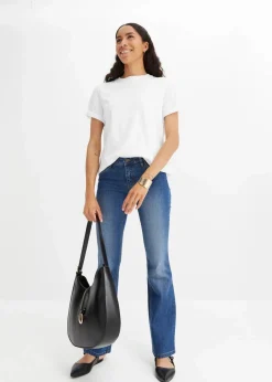 bonprix Shirts & Tops|Basics^T-Shirt aus reiner schwerer Bio-Baumwolle weiß
