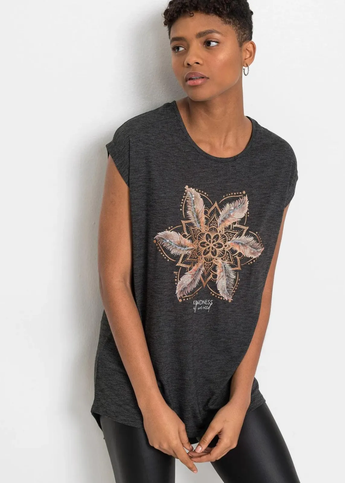 bonprix Shirts & Tops^T-Shirt aus softem Viskose-Mix schwarz