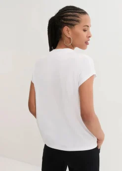 bonprix Bekleidung·Röcke|Nachhaltigere Materialien^T-Shirt aus softer Viskose weiß