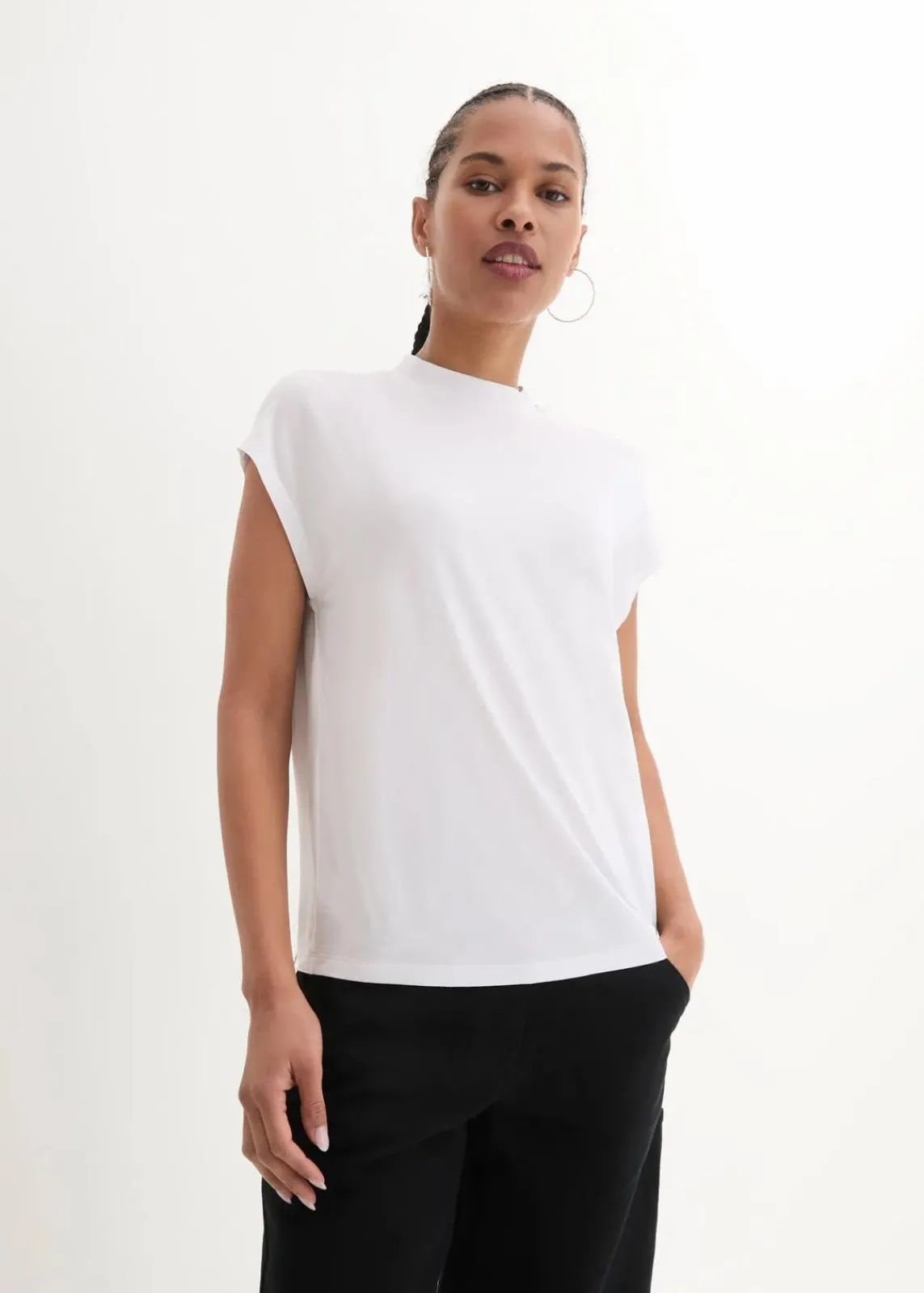 bonprix Bekleidung·Röcke|Nachhaltigere Materialien^T-Shirt aus softer Viskose weiß