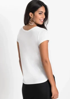 bonprix Basics|Shirts & Tops^T-Shirt aus softer Viskose weiß