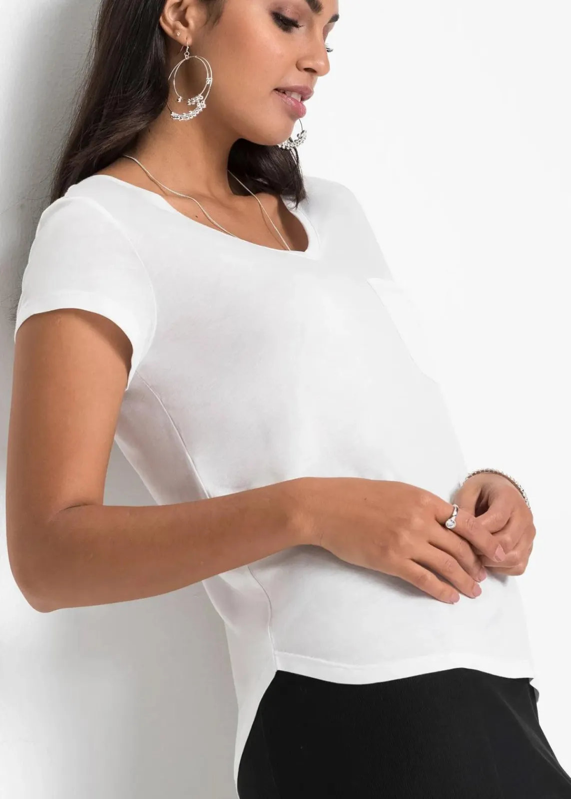 bonprix Basics|Shirts & Tops^T-Shirt aus softer Viskose weiß