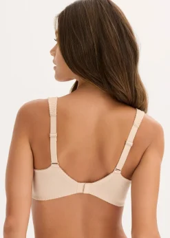 bonprix Wäsche·Basics|Wäsche·Baumwollunterwäsche^T-Shirt BH mit Bügel mit Baumwolle (2er Pack) schwarz + kreidebeige