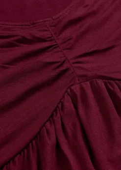 bonprix Nachhaltigere Materialien|Shirts & Tops^T-Shirt in A-Linie, kurzarm ahornrot