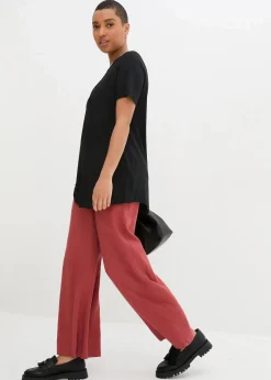 bonprix Shirts & Tops^T-Shirt in A-Linien-Form, kurzarm schwarz