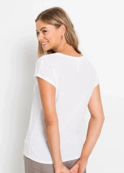 bonprix Shirts & Tops^T-Shirt mit Federdruck weiß bedruckt