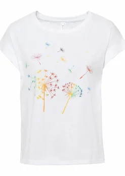 bonprix Shirts & Tops^T-Shirt mit floralem Print weiß floral