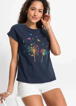 bonprix Shirts & Tops^T-Shirt mit floralem Print tiefblau floral