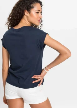 bonprix Shirts & Tops^T-Shirt mit floralem Print tiefblau floral