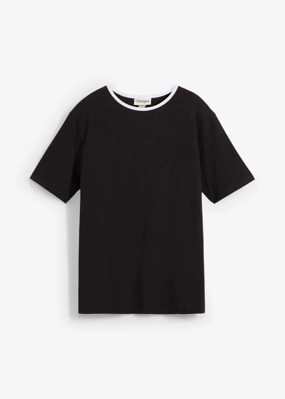 bonprix Shirts & Tops^T-Shirt mit Kontrastdetail schwarz
