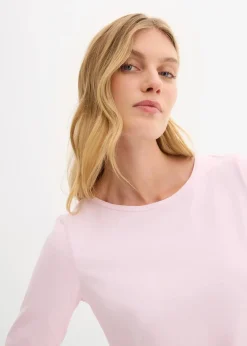 bonprix Basics|Shirts & Tops^T-Shirt mit recyceltem Polyamid puderflieder