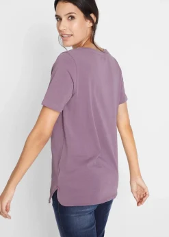 bonprix Bekleidung·Röcke|Basics^T-Shirt mit reiner Bio-Baumwolle mattlavendel