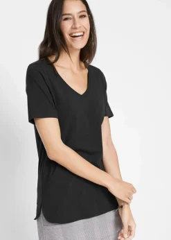 bonprix Shirts & Tops|Nachhaltigere Materialien^T-Shirt mit reiner Bio-Baumwolle schwarz
