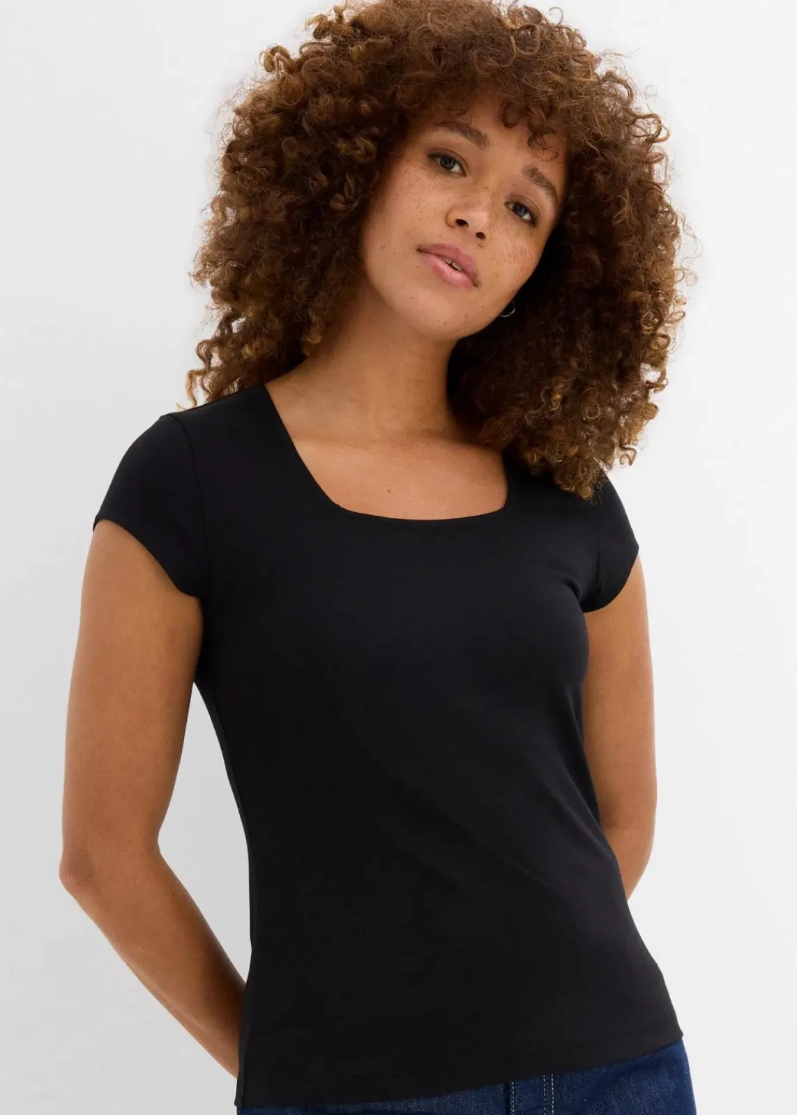 bonprix Bekleidung·Röcke|Basics^T-Shirt mit reiner Bio-Baumwolle schwarz