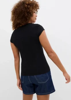bonprix Bekleidung·Röcke|Basics^T-Shirt mit reiner Bio-Baumwolle schwarz