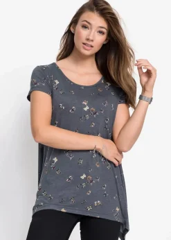 bonprix Shirts & Tops^T-Shirt mit Schmetterlingen dunkelgrau bedruckt