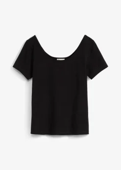 bonprix Bekleidung·Röcke|Basics^T-Shirt mit tiefem Rückenausschnitt schwarz