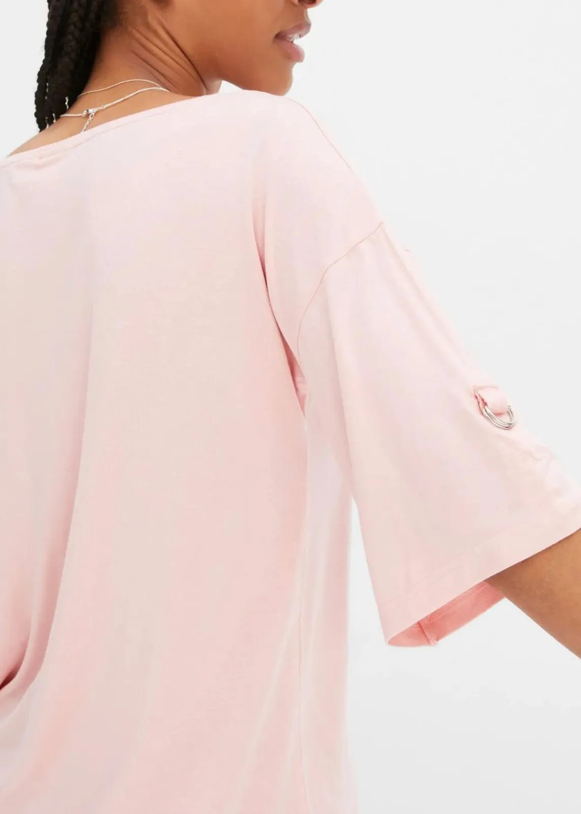 bonprix Nachhaltigere Materialien|Shirts & Tops^T-Shirt mit U-Boot-Ausschnitt bonbonrosa