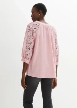 bonprix Blusen & Tuniken|Bekleidung·Jacken & Mäntel^Tunika aus luftigem Musselin teerose