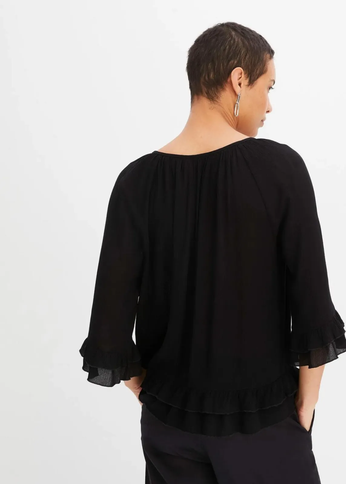 bonprix Nachhaltigere Materialien|Blusen & Tuniken^Tunika aus softer Viskose schwarz