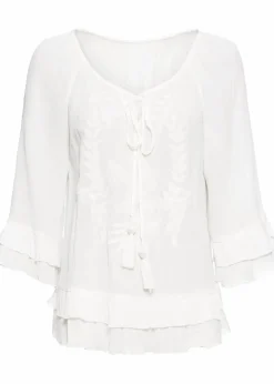 bonprix Nachhaltigere Materialien|Blusen & Tuniken^Tunika aus softer Viskose wollweiß