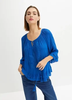 bonprix Nachhaltigere Materialien|Blusen & Tuniken^Tunika aus softer Viskose arktikblau