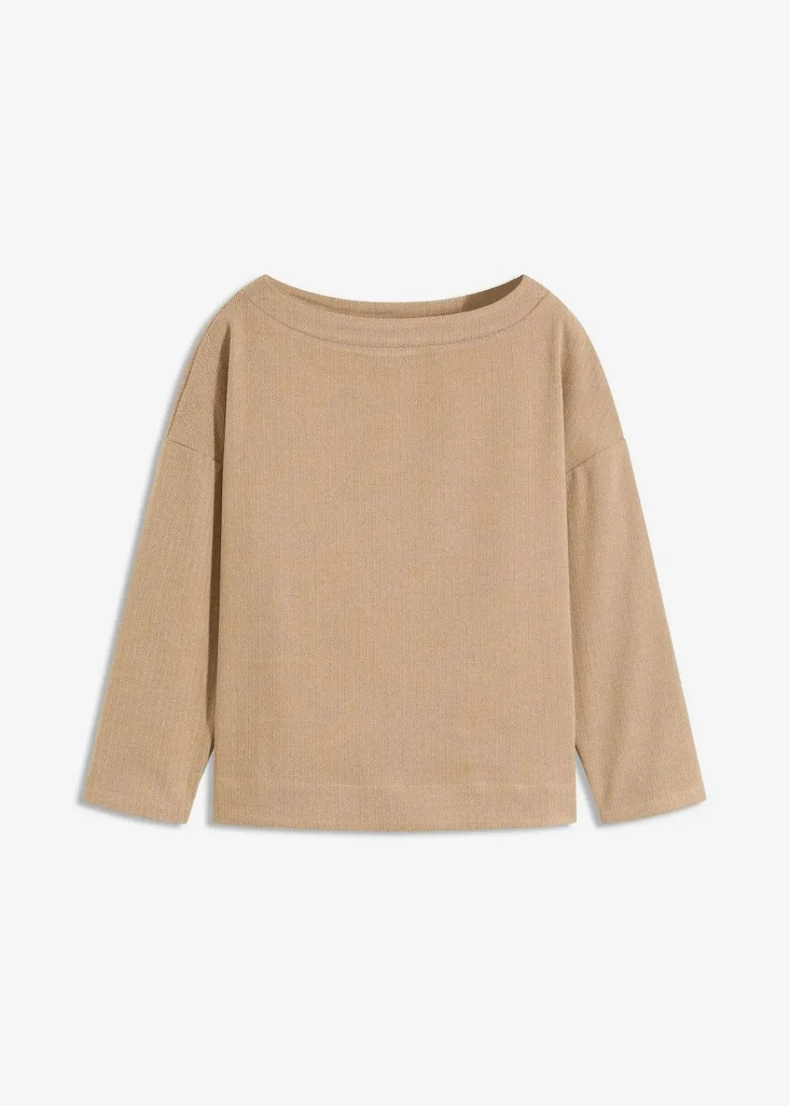 bonprix Bekleidung·Jacken & Mäntel|Blusen & Tuniken^Tunika mit Fischgratmuster aus fester Ware walnussbraun meliert