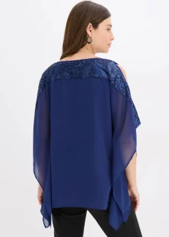 bonprix Blusen & Tuniken|Festliche Mode^Tunika mit Pailletten mitternachtsblau