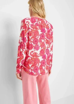 bonprix Bekleidung·Jacken & Mäntel|Nachhaltigere Materialien^Tunikabluse aus fließender Viskose pinklady/knallrosa/softorange paisley