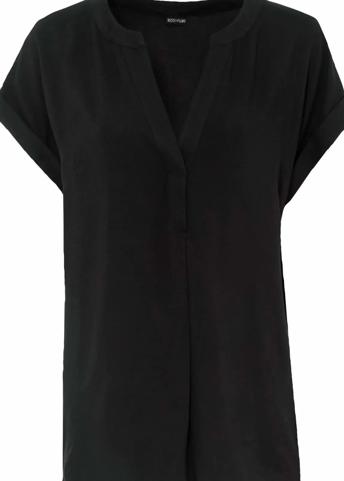 bonprix Bekleidung·Jacken & Mäntel|Nachhaltigere Materialien^Tunikabluse aus reiner Viskose schwarz