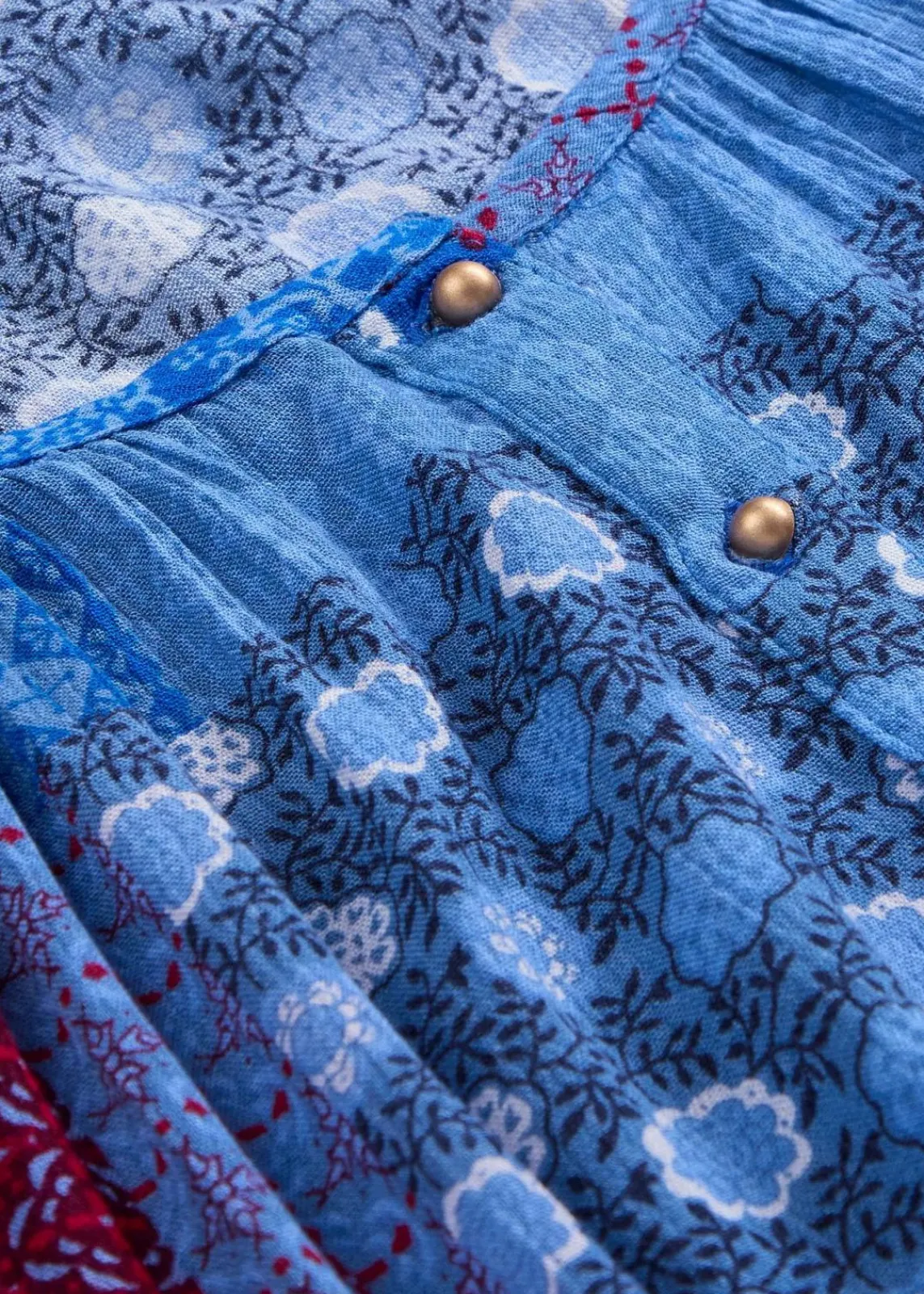 bonprix Bekleidung·Jacken & Mäntel|Blusen & Tuniken^Tunikabluse, Crincle, Langarm enzian floral