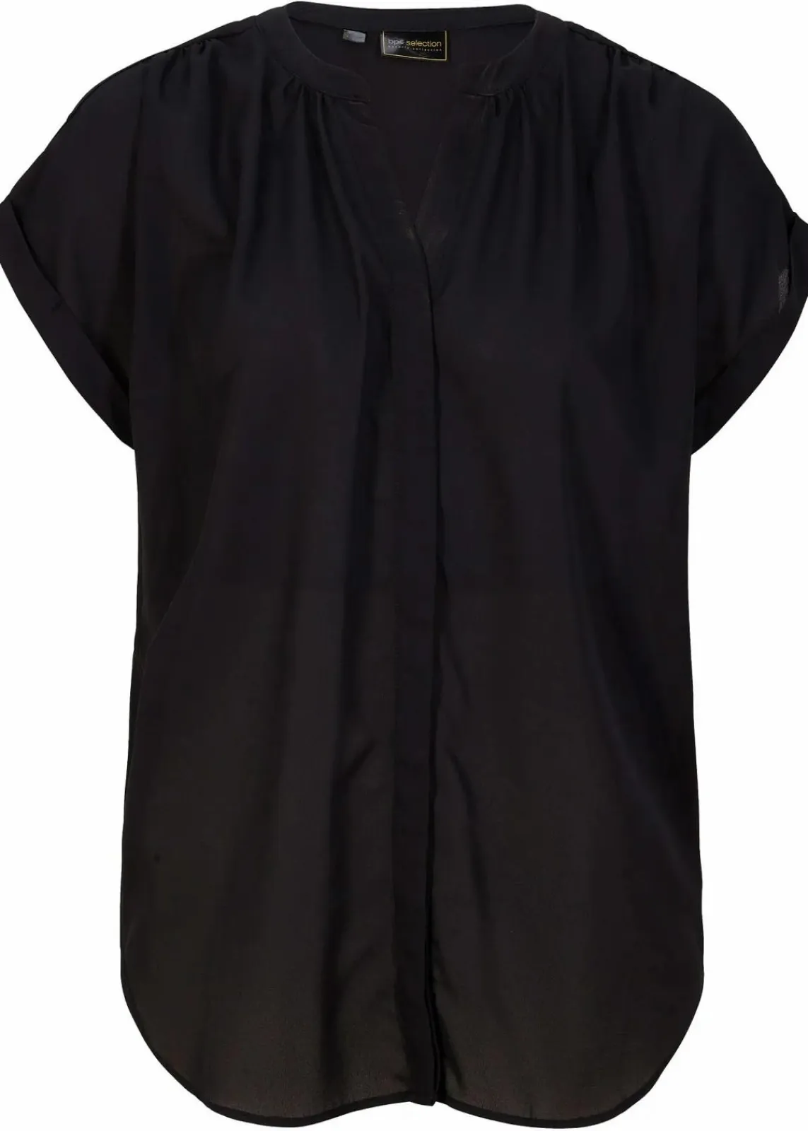 bonprix Blusen & Tuniken|Bekleidung·Jacken & Mäntel^Tunikabluse Georgette schwarz