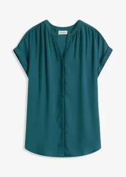 bonprix Blusen & Tuniken|Bekleidung·Jacken & Mäntel^Tunikabluse Georgette pfeffergrün