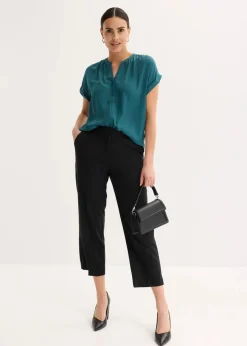 bonprix Blusen & Tuniken|Bekleidung·Jacken & Mäntel^Tunikabluse Georgette pfeffergrün