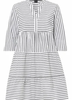bonprix Kleider|Bekleidung·Pullover & Strickjacken^Tunika-Kleid schwarz / weiß gestreift