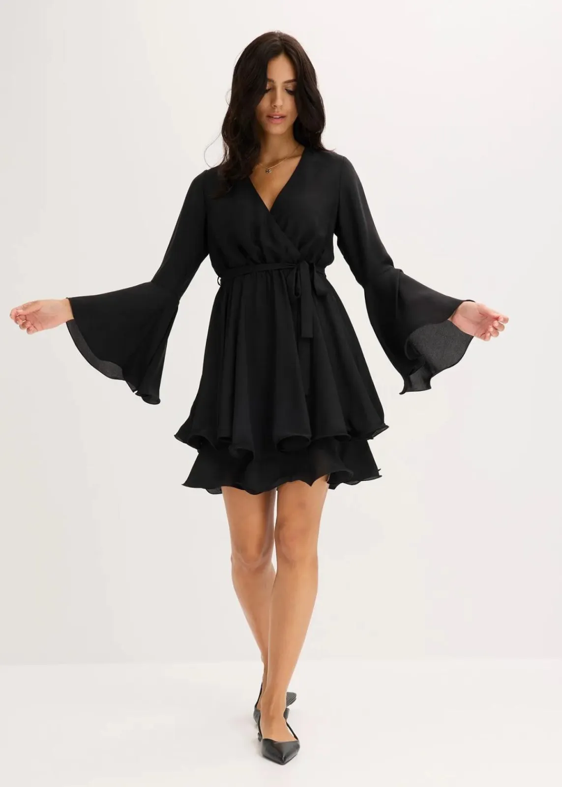 bonprix Bekleidung·Pullover & Strickjacken|Kleider^Tunika-Kleid schwarz