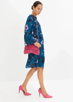 bonprix Kleider|Bekleidung·Pullover & Strickjacken^Tunika-Kleid blau floral