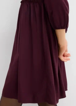 bonprix Bekleidung·Pullover & Strickjacken|Kleider^Tunika-Kleid aus fließender Viskose weinrot